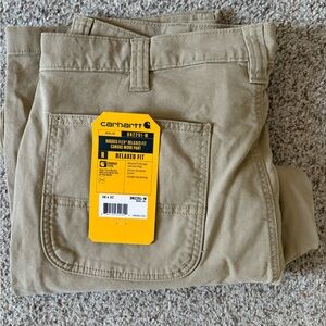 NWT- Carhartt Men's Relaxed Fit Cargo Pants - Tan